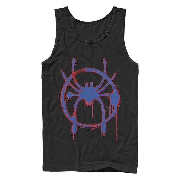 Men's Marvel Spider-Man: Into The Spider-Verse Spray Paint Logo Tank Top