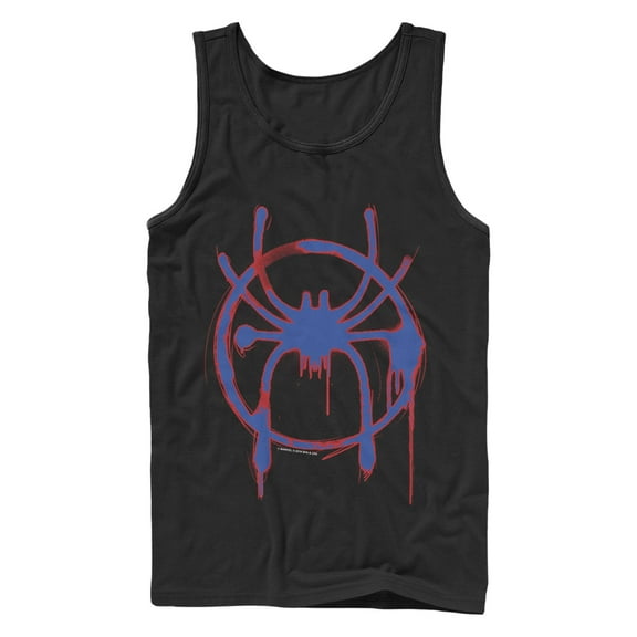 Men's Marvel Spider-Man: Into The Spider-Verse Spray Paint Logo  Tank Top