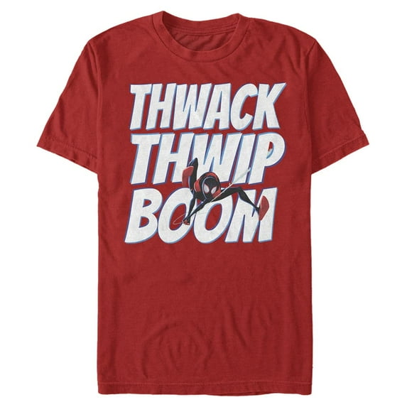 Men's Marvel Spider-Man: Into the Spider-Verse Boom Noises Graphic Tee Red 2X Large