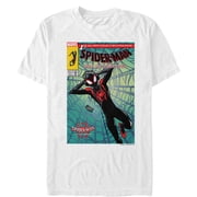 Men's Marvel Spider-Man: Into the Spider-Verse Comic Cover Graphic Tee White Large