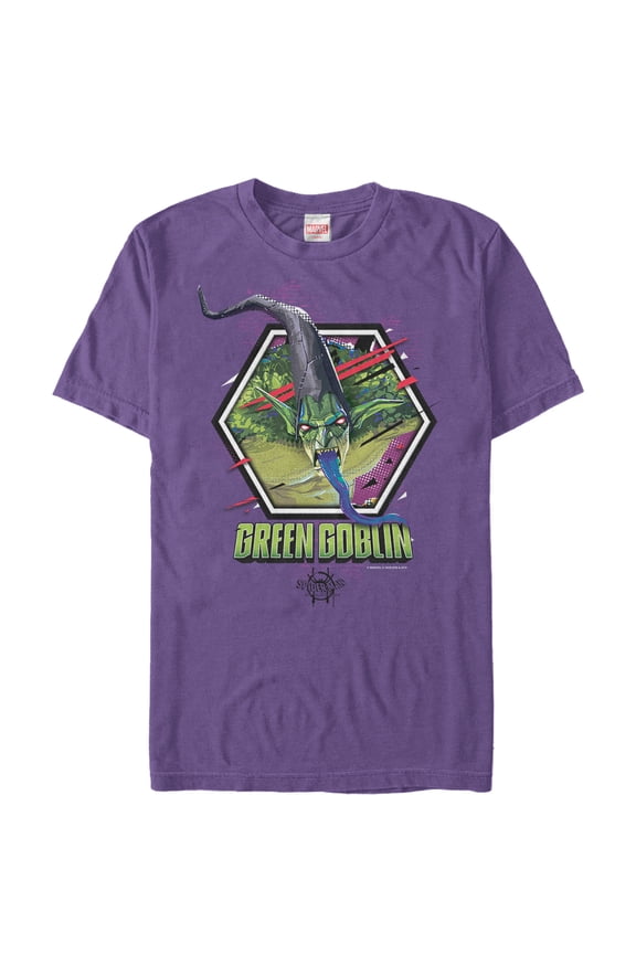 Men's Marvel Spider-Man: Into the Spider-Verse Goblin Graphic Tee Purple Small