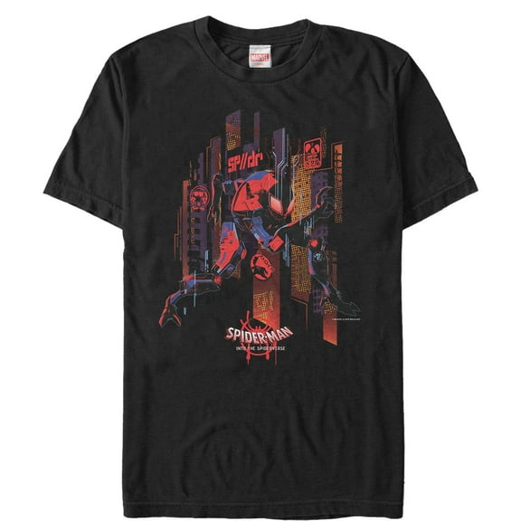 Men's Marvel Spider-Man: Into the Spider-Verse Invisible  Graphic Tee Black 5X Large