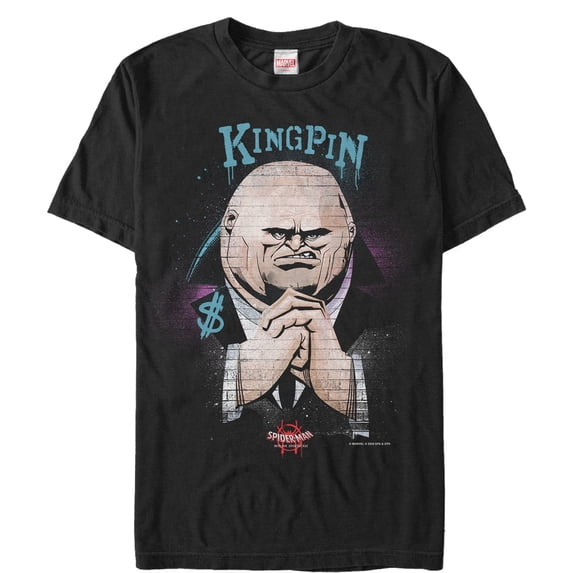 Men's Marvel Spider-Man: Into the Spider-Verse Kingpin Graphic Tee Black Small