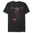 thumbnail image 1 of Men's Marvel Spider-Man: Into the Spider-Verse Miles Morales Leap  Graphic Tee Black Large, 1 of 4