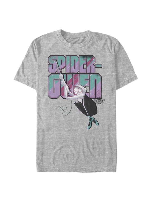 Men's Marvel Spider-Man: Into the Spider-Verse Spider-Gwen Swing Graphic Tee Athletic Heather Small