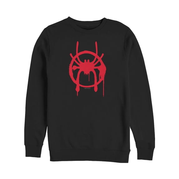 Men's Marvel Spider-Man: Into the Spider-Verse Symbol Sweatshirt Black Small