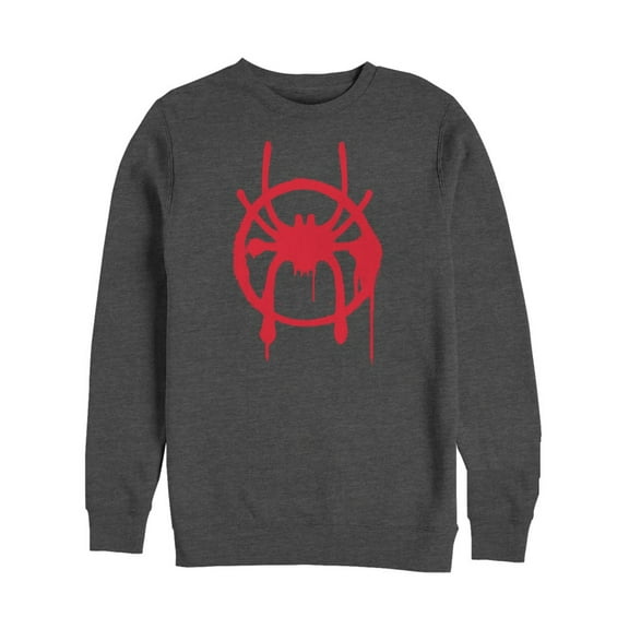Men's Marvel Spider-Man: Into the Spider-Verse Symbol  Sweatshirt Charcoal Heather Large