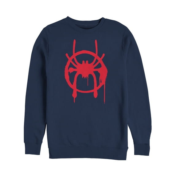 Men's Marvel Spider-Man: Into the Spider-Verse Symbol Sweatshirt Navy Blue Medium