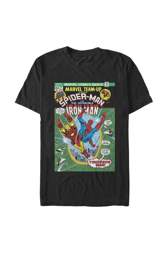 Men's Marvel Spider-Man Iron Man Team Graphic T-Shirt
