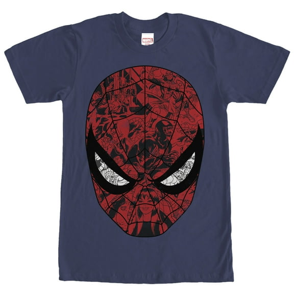 Men's Marvel Spider-Man Mask  Graphic Tee Navy Blue X Large