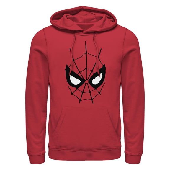 Men's Marvel Spider-Man Mask Outline Pull Over Hoodie