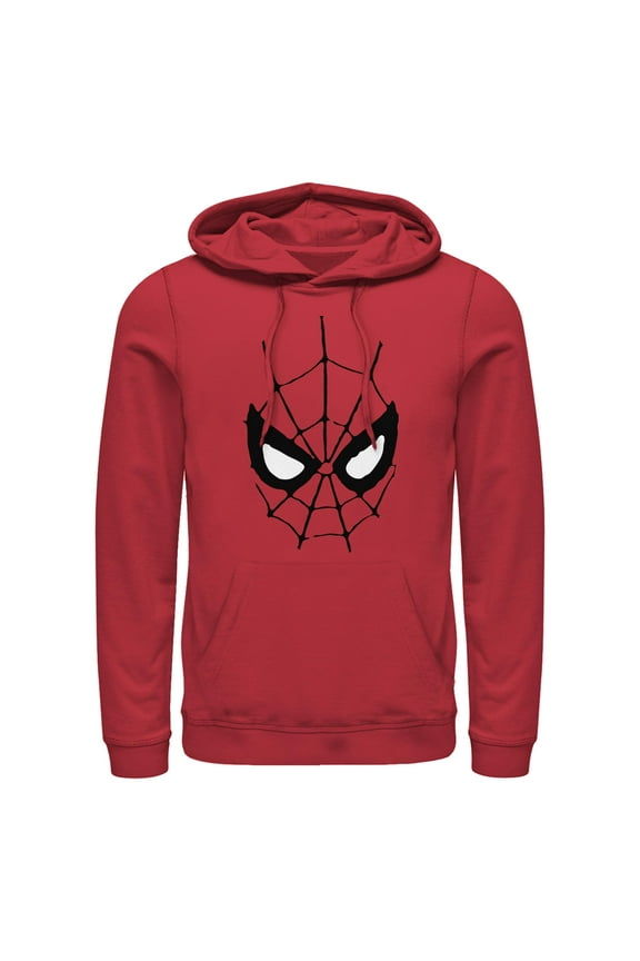 Men's Marvel Spider-Man Mask Outline Pull Over Hoodie