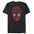 thumbnail image 1 of Men's Marvel Spider-Man: Far From Home Alone Quote  Graphic Tee Black Medium, 1 of 4