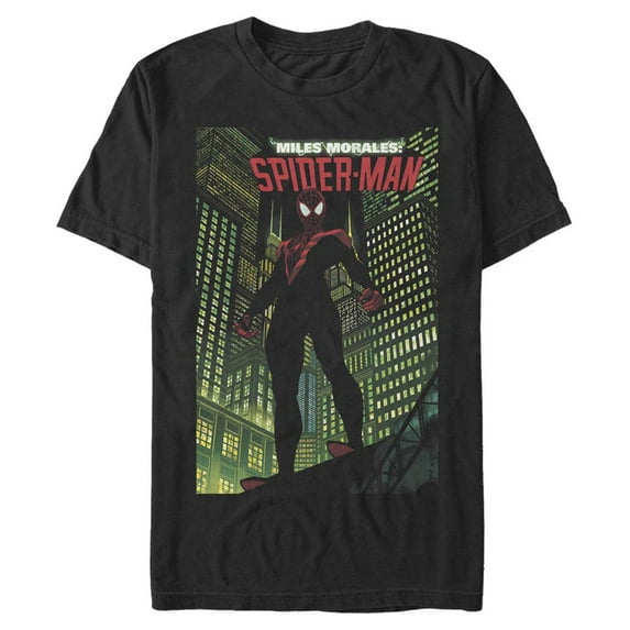 Men's Marvel Spider-Man Miles Morales City Guardian Graphic Tee Black 4X Large