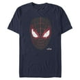 thumbnail image 1 of Men's Marvel Spider-Man: Miles Morales Glitch Mask  Graphic Tee Navy Blue Large, 1 of 4