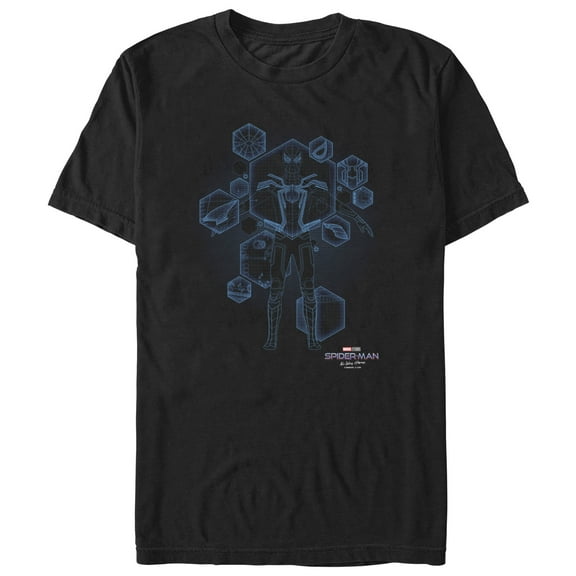 Men's Marvel Spider-Man: No Way Home Black Suit Blueprint  Graphic Tee Black Large