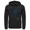 thumbnail image 1 of Men's Marvel Spider-Man: No Way Home Black Suit Blueprint  Pull Over Hoodie Black Small, 1 of 4