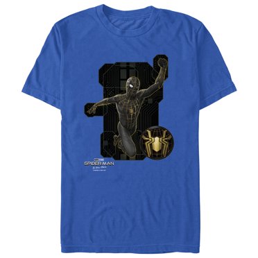 Men's Marvel Spider-Man: No Way Home Black Suit Tech  Graphic Tee Royal Blue Large