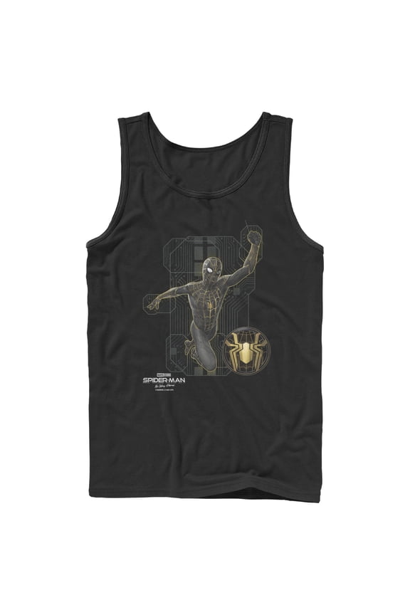 Men's Marvel Spider-Man: No Way Home Black Suit Tech Tank Top Black Small