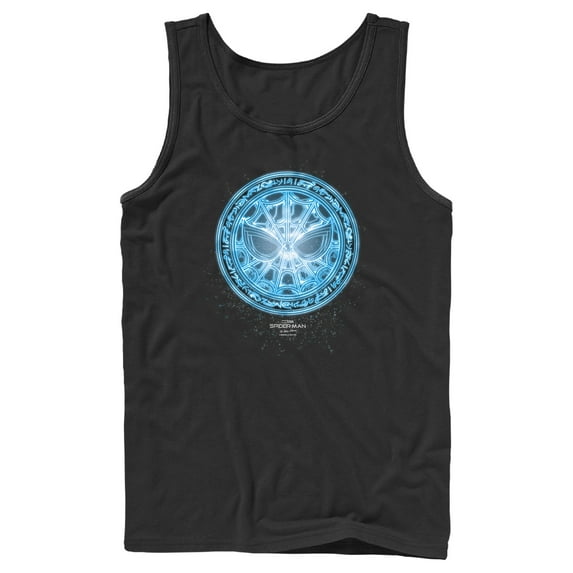 Men's Marvel Spider-Man: No Way Home Blue Spidey Rune Tank Top Black Medium