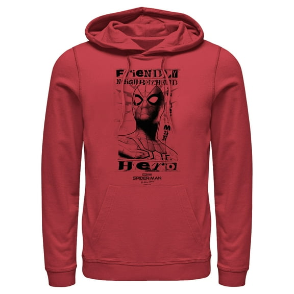 Men's Marvel Spider-Man: No Way Home Friendly Neighborhood Hero  Pull Over Hoodie Red X Large