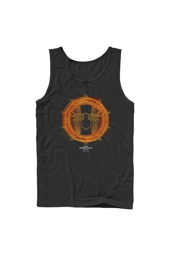 Men's Marvel Spider-Man: No Way Home Gold Spider Tank Top Black Medium