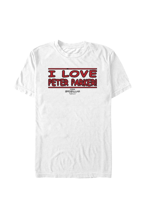 Men's Marvel Spider-Man: No Way Home I Love Peter Parker Graphic Tee White 3X Large
