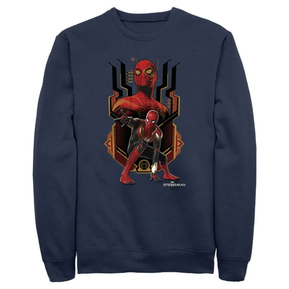 Men's Marvel Spider-Man: No Way Home Integrated Suit Sweatshirt Navy Blue 2X Large