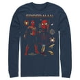 thumbnail image 1 of Men's Marvel Spider-Man: No Way Home Iron Suit Gear  Long Sleeve Shirt Navy Blue Large, 1 of 4