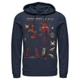 thumbnail image 1 of Men's Marvel Spider-Man: No Way Home Iron Suit Gear  Pull Over Hoodie Navy Blue X Large, 1 of 4
