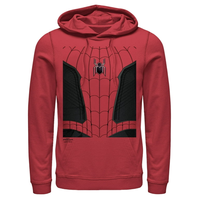 Men s Marvel Spider Man No Way Home New Suit Pull Over Hoodie Red Small Walmart