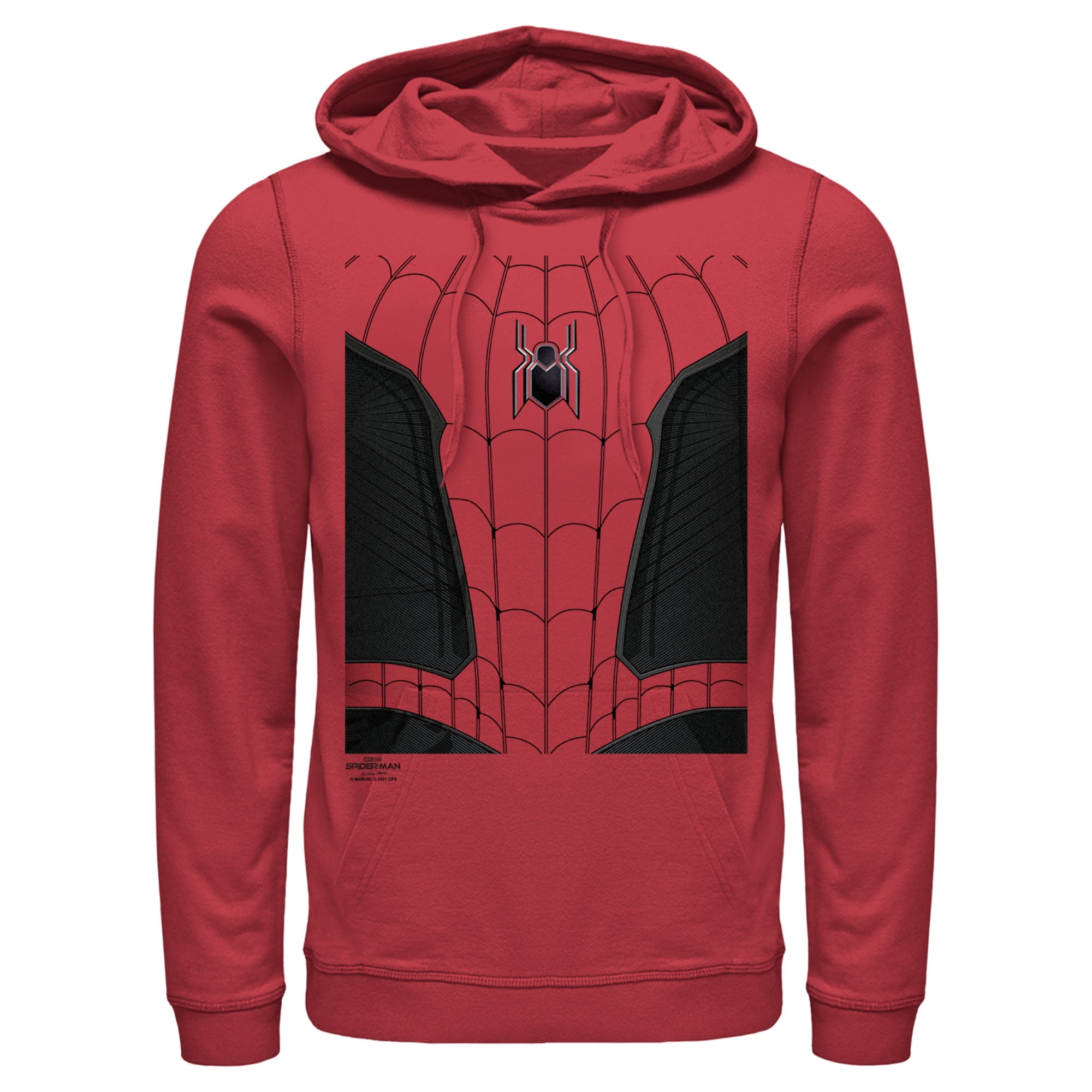 Men s Marvel Spider Man No Way Home New Suit Pull Over Hoodie Red