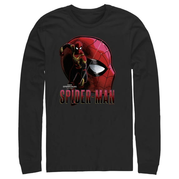 Men's Marvel Spider-Man: No Way Home Profile Long Sleeve Shirt Black Large
