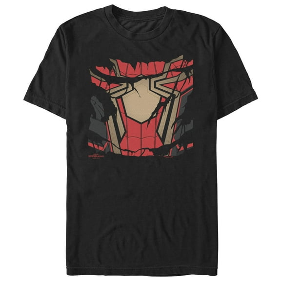 Men's Marvel Spider-Man: No Way Home Ripped Iron Suit Graphic Tee Black Large