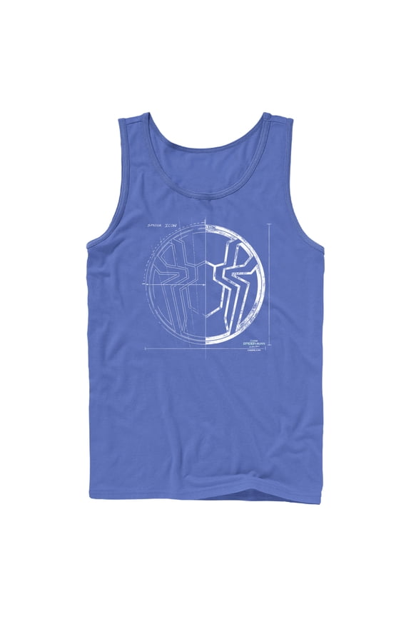 Men's Marvel Spider-Man: No Way Home Spider Icon Blueprint  Tank Top Royal Blue Medium