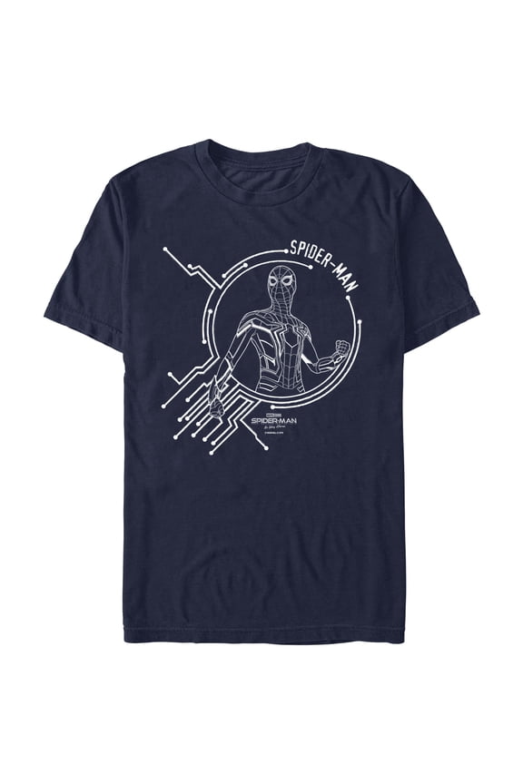 Men's Marvel Spider-Man: No Way Home Tech Graphic Tee Navy Blue Small