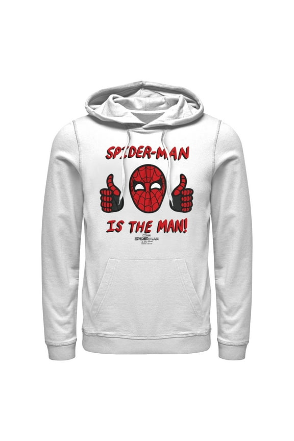 Men's Marvel Spider-Man: No Way Home The Man Pull Over Hoodie White 3X Large