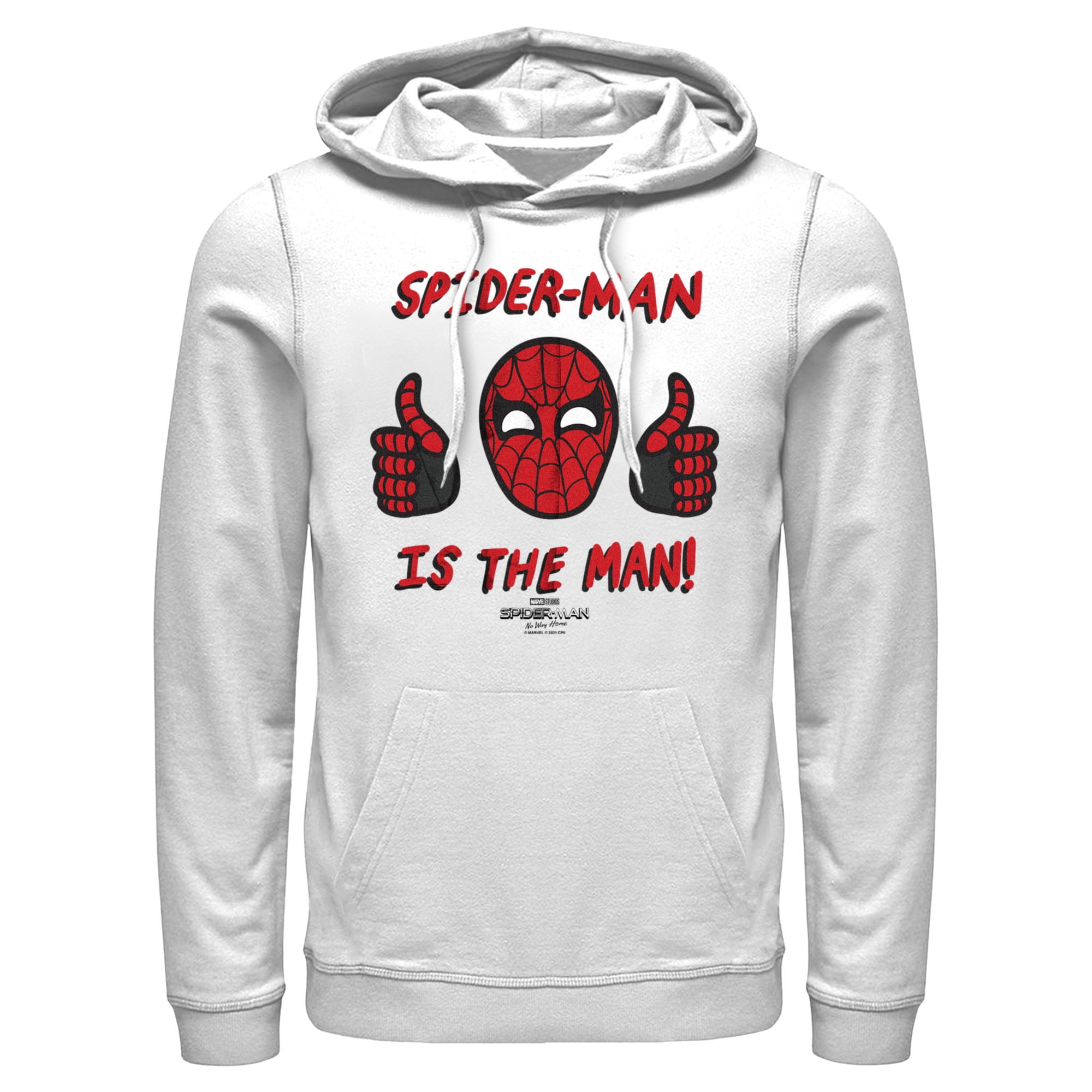Men's Marvel Spider-Man: No Way Home The Man Pull Over Hoodie White Small -  Walmart.com
