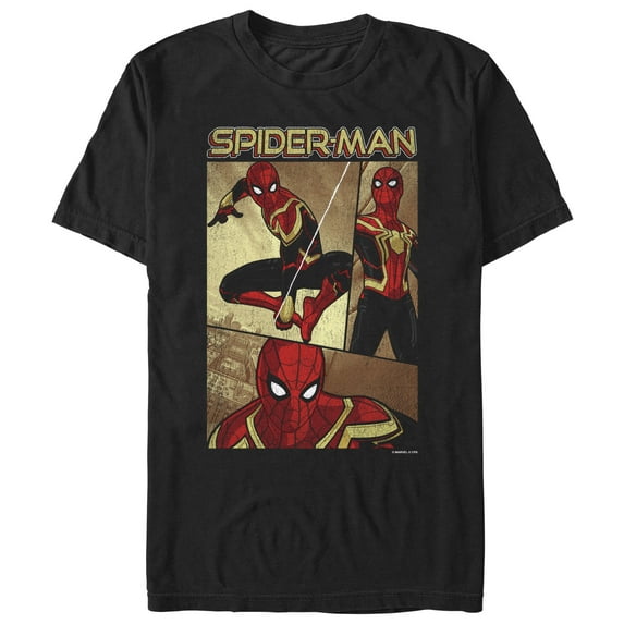 Men's Marvel Spider-Man: No Way Home Three Panel Poster Graphic Tee Black Medium