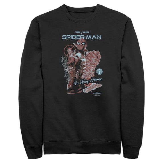 Men's Marvel Spider-Man: No Way Home Unmasked Sweatshirt Black Large