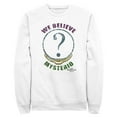 thumbnail image 1 of Men's Marvel Spider-Man: No Way Home We Believe Mysterio Distressed  Sweatshirt White 3X Large, 1 of 4