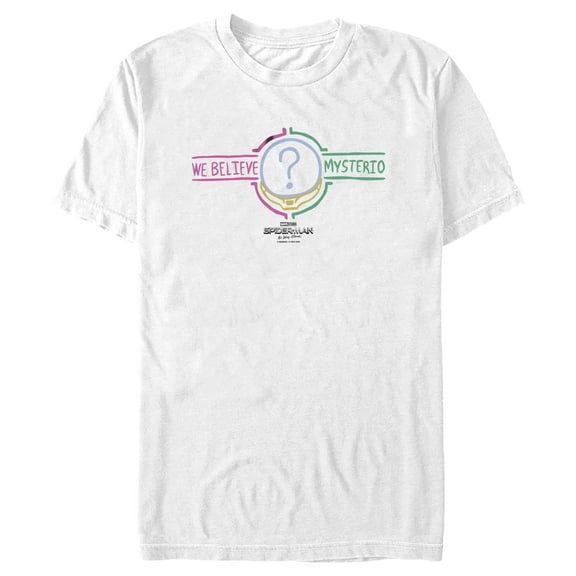 Men's Marvel Spider-Man: No Way Home We Believe Mysterio Small  Graphic Tee White Small