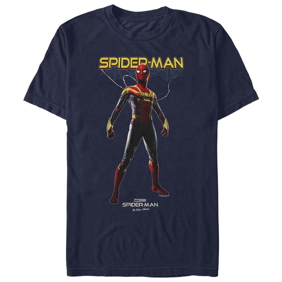 Men's Marvel Spider-Man: No Way Home Web Hero Graphic Tee Navy Blue Large