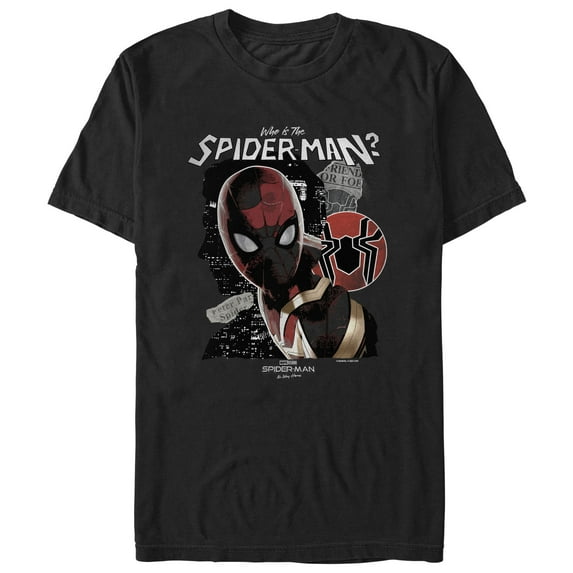 Men's Marvel Spider-Man: No Way Home Who is the Spider-Man Graphic Tee Black Medium