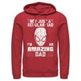 thumbnail image 1 of Men's Marvel Spider-Man Not Just a Regular Dad I'm an Amazing Dad  Pull Over Hoodie Red Small, 1 of 4