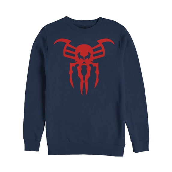 Men's Marvel Spider-Man Original 1999 Logo Sweatshirt Navy Blue Small