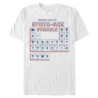 Men's Marvel Spider-Man Periodic Table Symbols  Graphic T-Shirt
