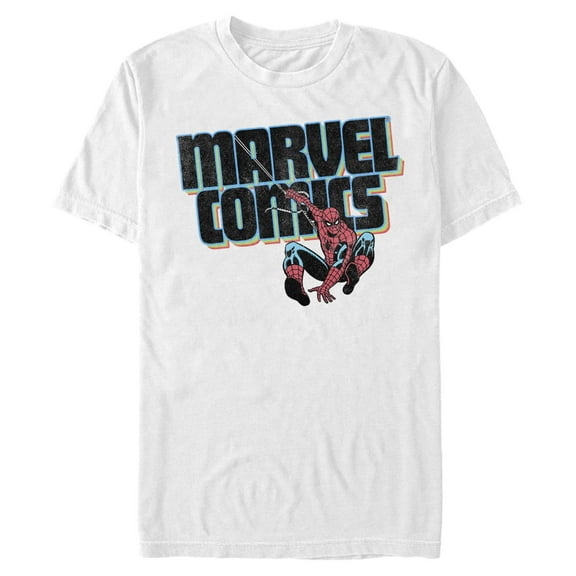 Men's Marvel: Spider-Man Retro Comics Logo  Graphic T-Shirt