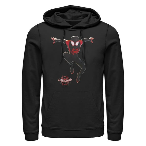 Men's Marvel Spider-Man Spiderverse Miles Morales Leap  Pull Over Hoodie