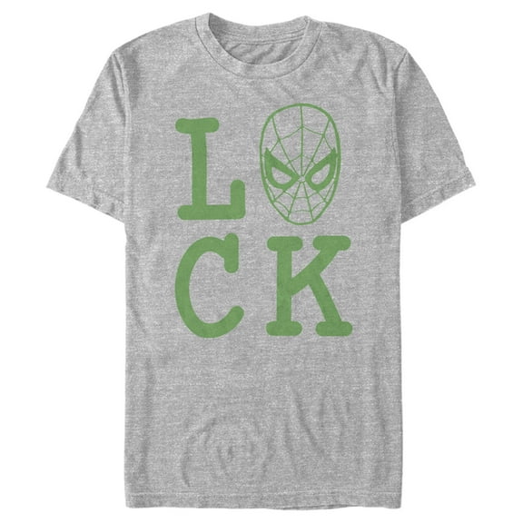 Men's Marvel Spider-Man St. Patrick's Day Spidey Luck  Graphic Tee Athletic Heather 3X Large